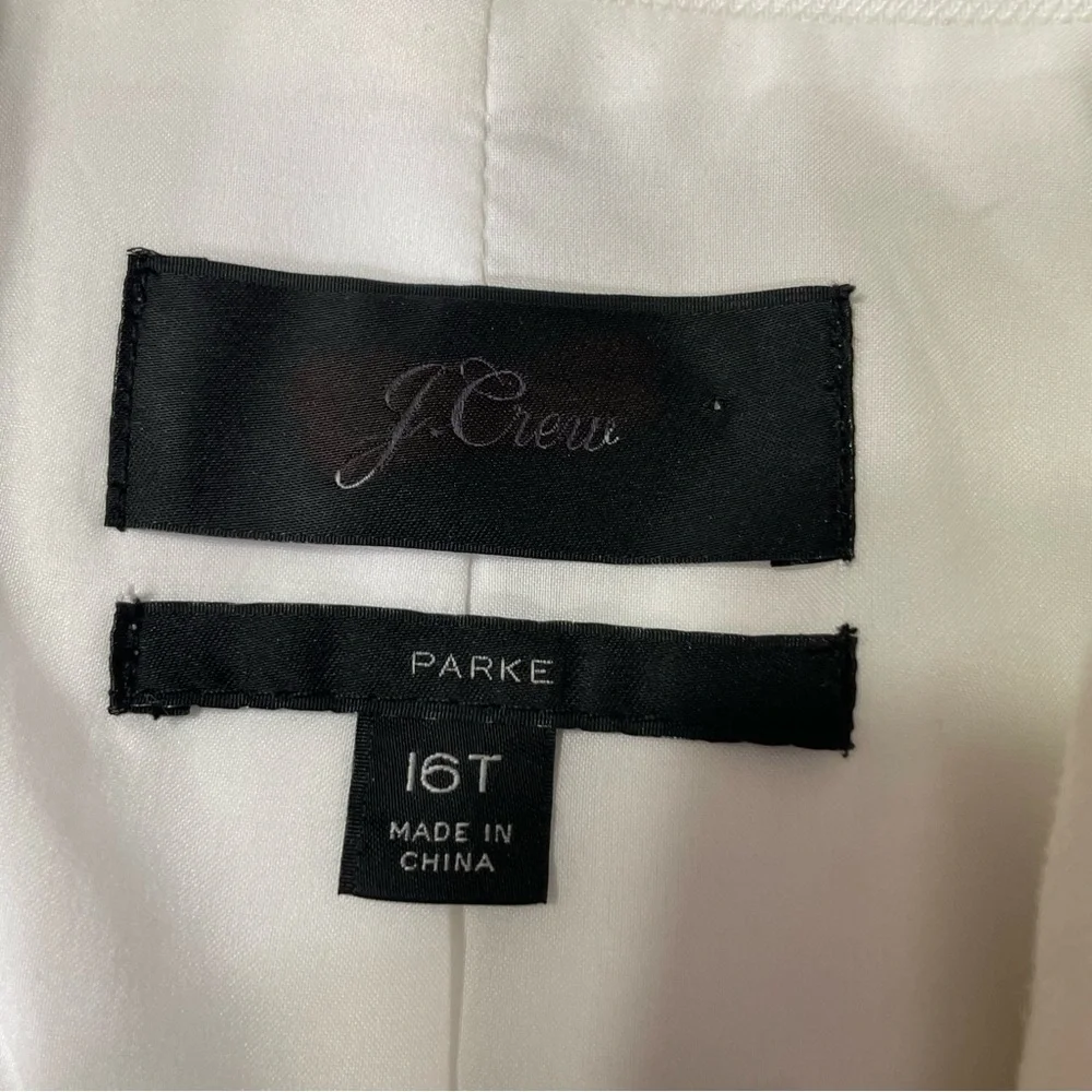 J.‎ Crew Parke White Linen Blazer Women's Size 16T